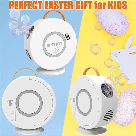 Bubble Machine for Toddlers - Rechargeable Bubble Blower Rotated 90°/360° - Picture 2 of 6